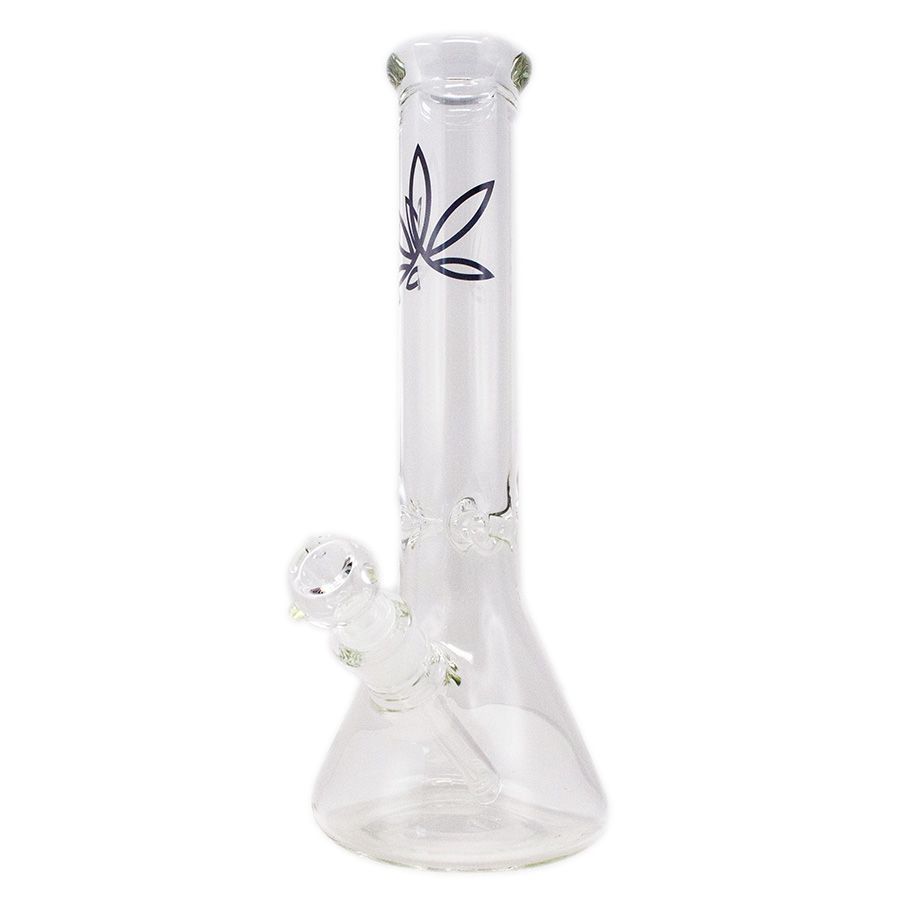 14” Large Glass Beaker Bong, CAFE Icon