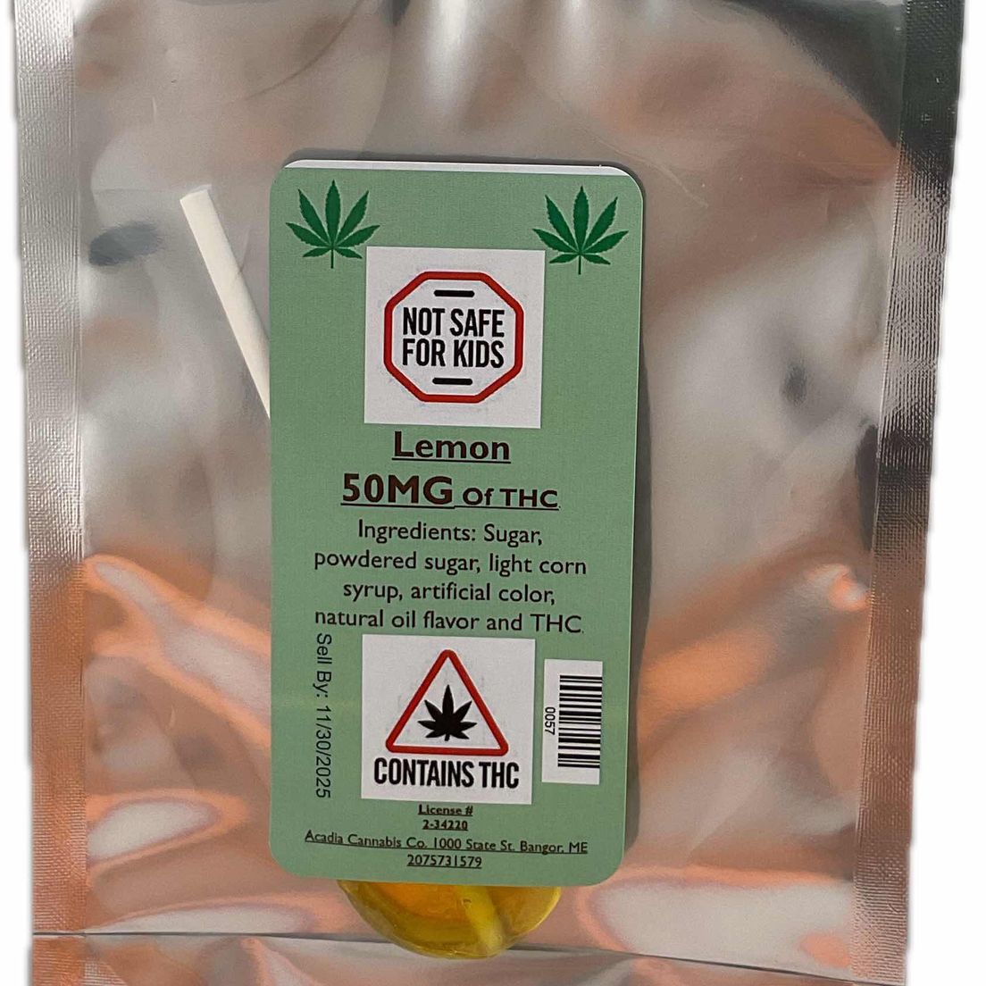 Acadia - Lollipop - Lemon 50 MG