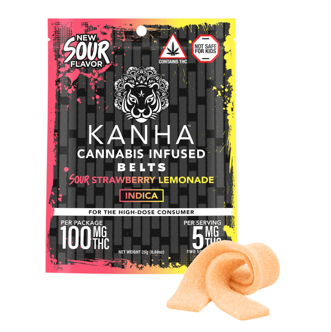 Belts | Sour Strawberry Lemonade | Indica | 100mg THC | 4-pack
