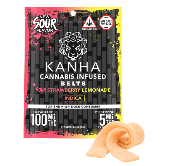 Belts | Sour Strawberry Lemonade | Indica | 100mg THC | 4-pack