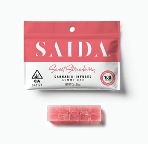 Saida - Gummy Bar - Sweet Strawberry 100mg - 13 g
