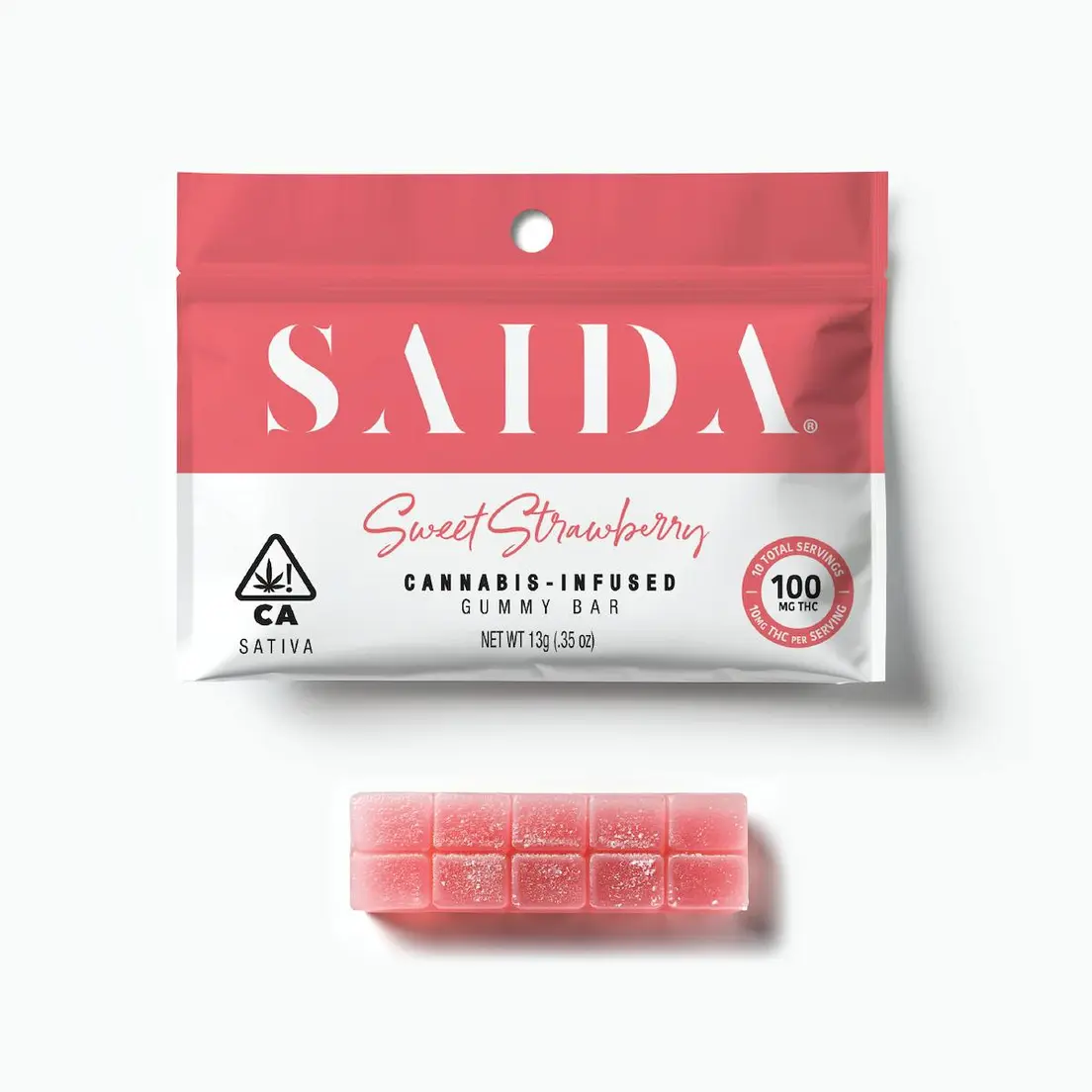 Saida - Gummy Bar - Sweet Strawberry 100mg - 13 g