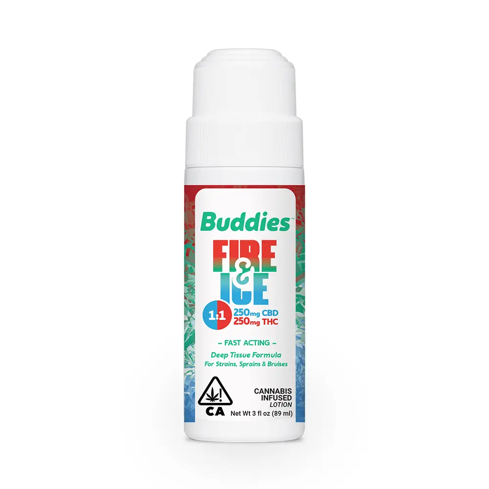Buddies Topical Fire and Ice Roll On 1:1 500mg/500mg