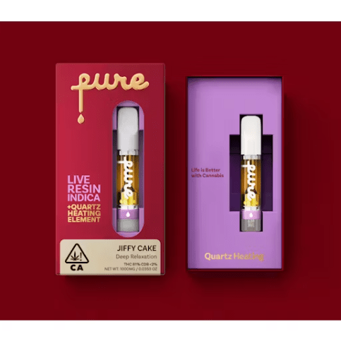 Pure Live Resin Cartridge - Jiffy Cake - Indica