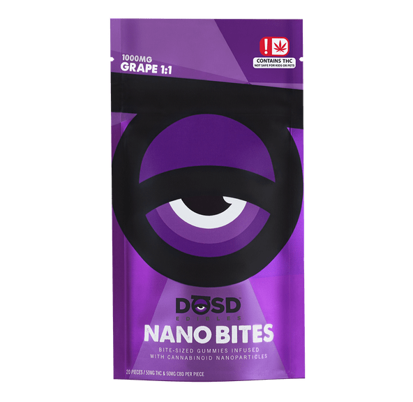 DOSD EDIBLES GRAPE INDICA 1:1 THC:CBD 1000MG