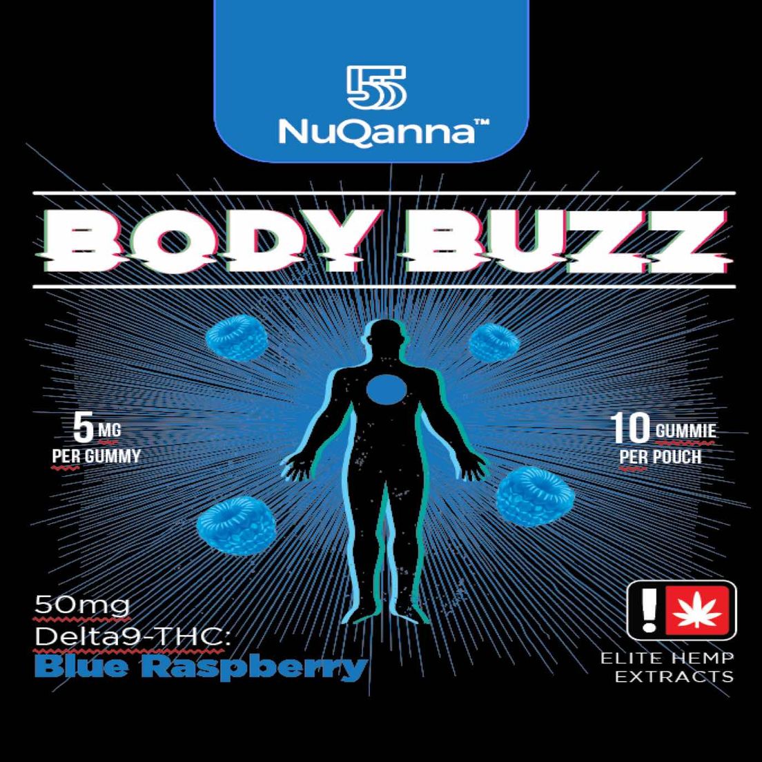 Body Buzz: Full Spectrum: 50mg : Blue Raspberry