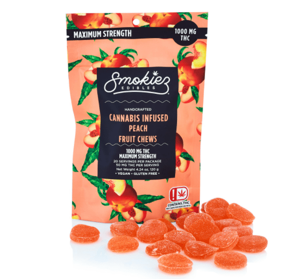 Peach THC Fruit Chews 1000mg Sativa