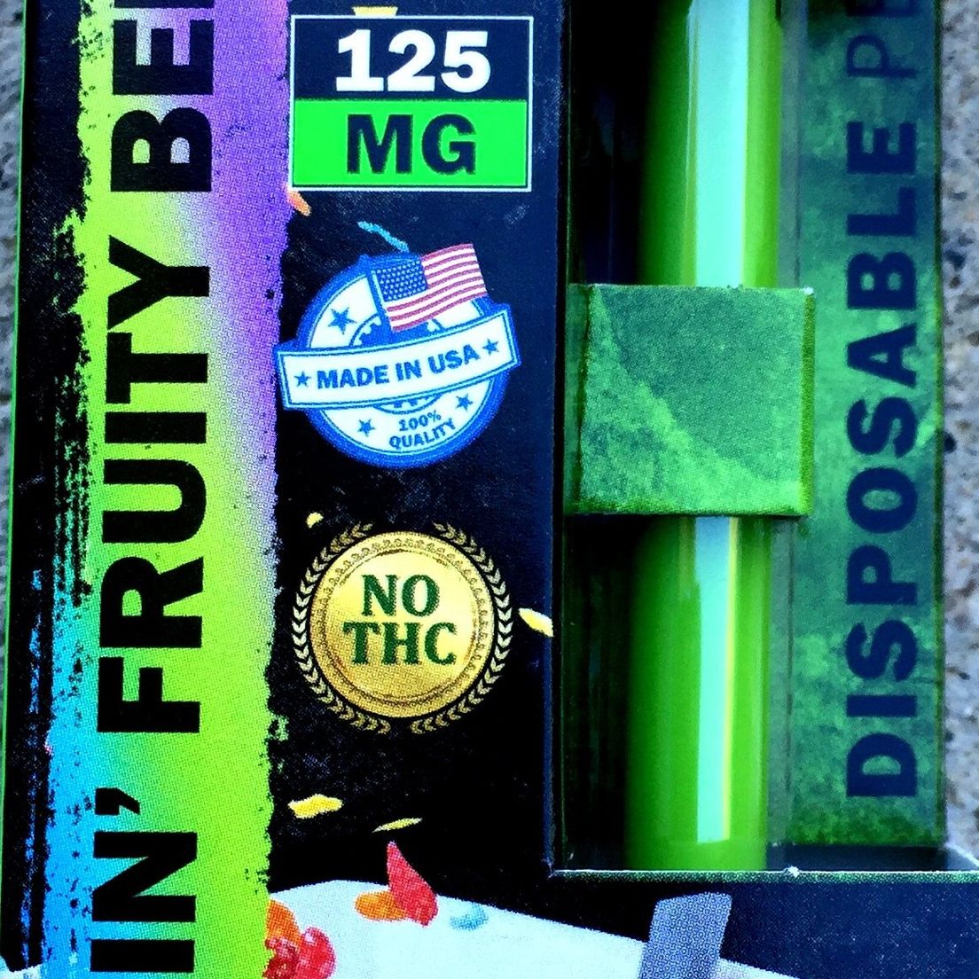 Hemp Bombs 0.5ML Broad Spectrum CBD Disposable Vape Pen 125MG Bangin Fruity BedRock