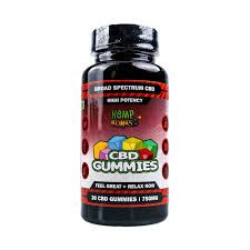 Hemp Bombs CBD Gummies High Potency 30-Count Broad Spectrum 30CT / 750MG