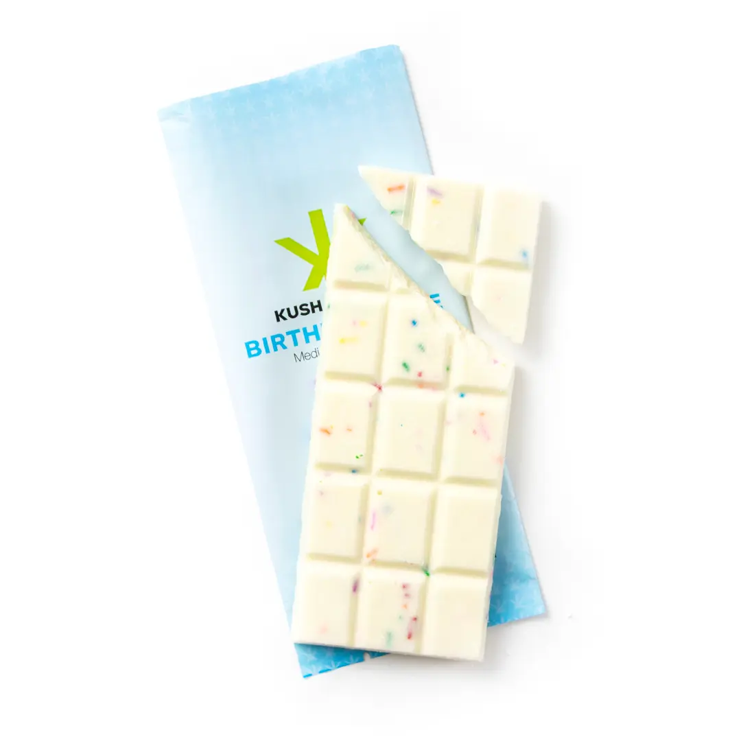 1000mg Birthday Cake Chocolate Bar by Kush Kitchen