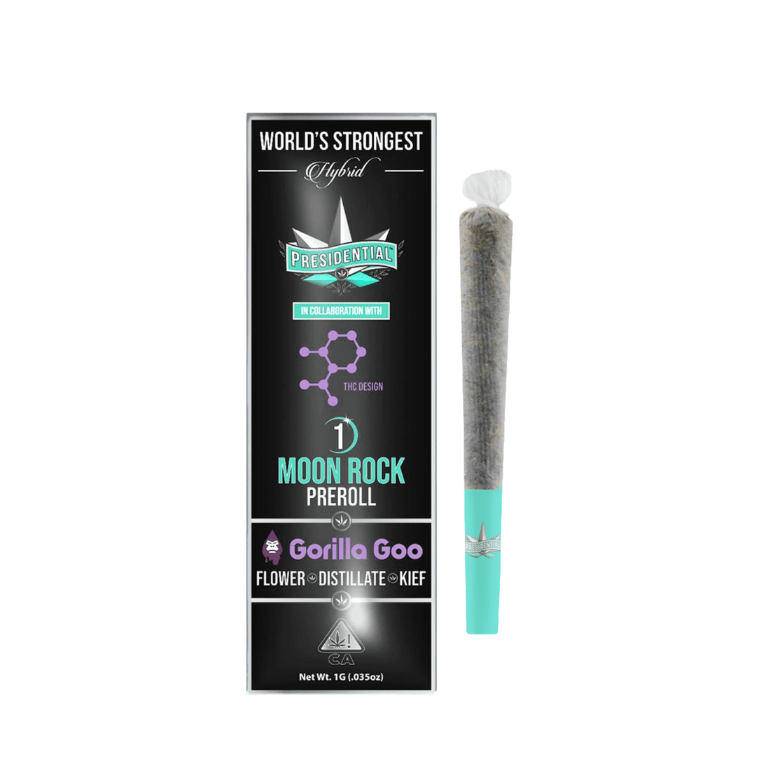 Presidential | Infused Preroll | 1g | Moonrock | Gorilla Goo