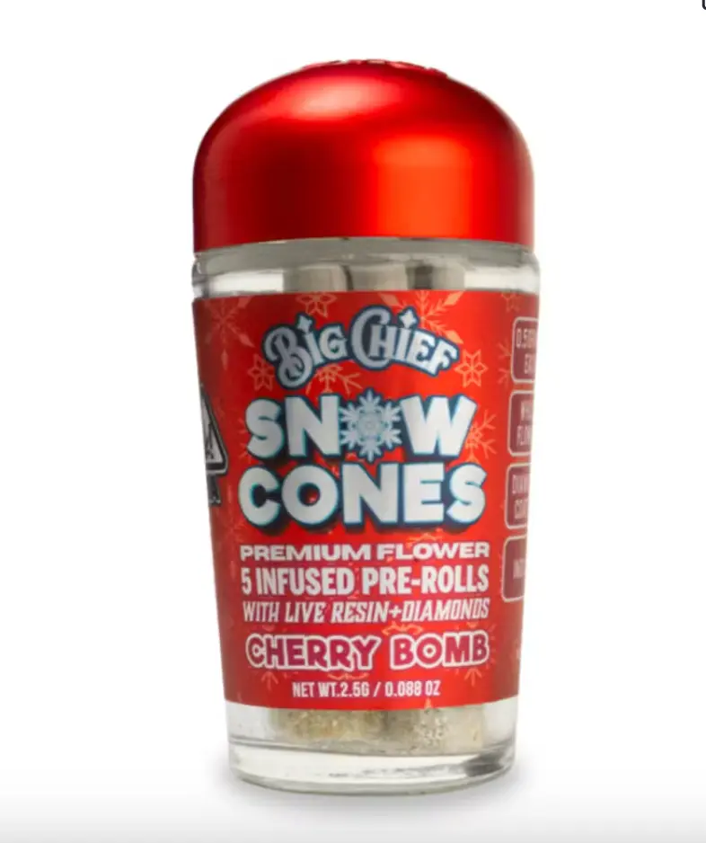 Big Chief Snow Cones 5 Pack Pre Rolls Cherry Bomb