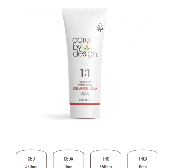 Care By Design : 1:1 Joint and Muscle cream , 3 ounces