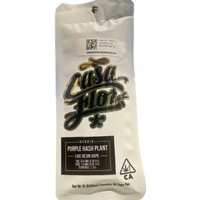 Casa Flor - Purple Hash Plant Live Resin AIO Vape 1g