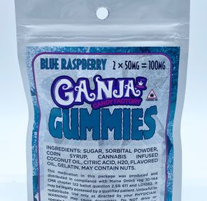 100mg Blue Raspberry Ganja Gummies