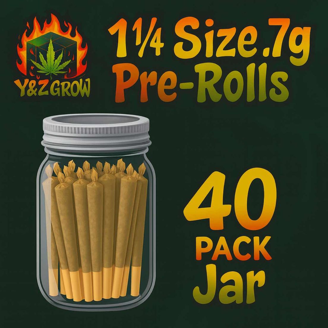 1¼ Size .7g Pre-Roll - Girl Scout Cookies (INDICA) 40 Pack Jar