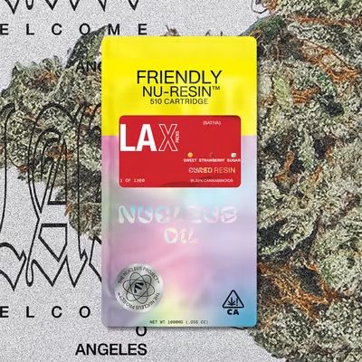Friendly Brand- Lax Packs LAX OG Nucleus Cured Resin 510 Cart 1g (H)