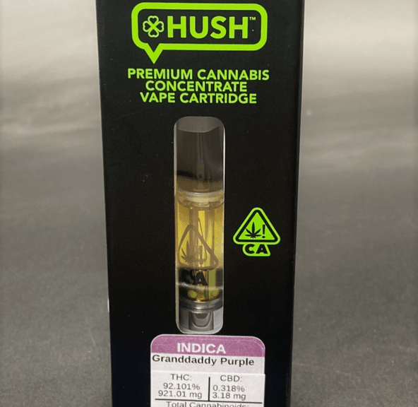 GrandDaddy Purple - 1g Cartridge (THC 92%) by HUSH