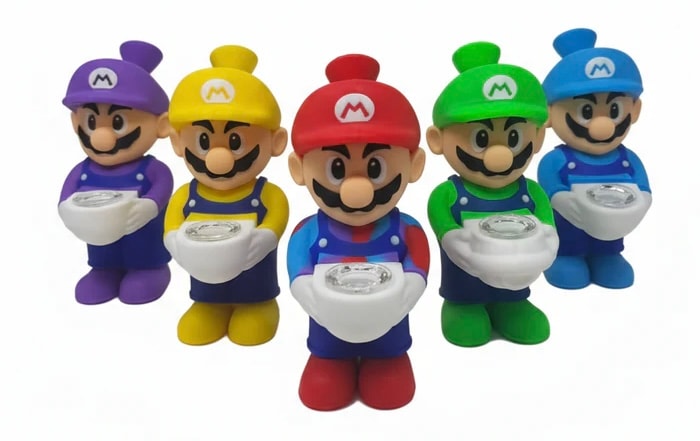 BDBM5.5" Mario Heavy Silicone Water Pipe- Assorted Color