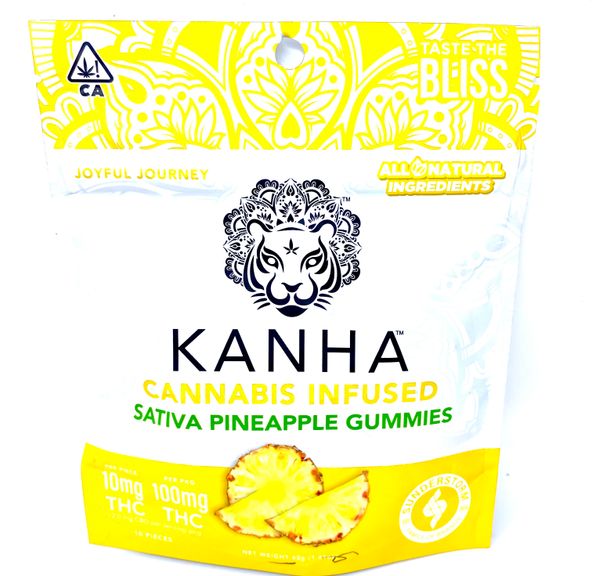B2G1! - Kanha - Gummies - Pineapple - Sativa! - 100mg