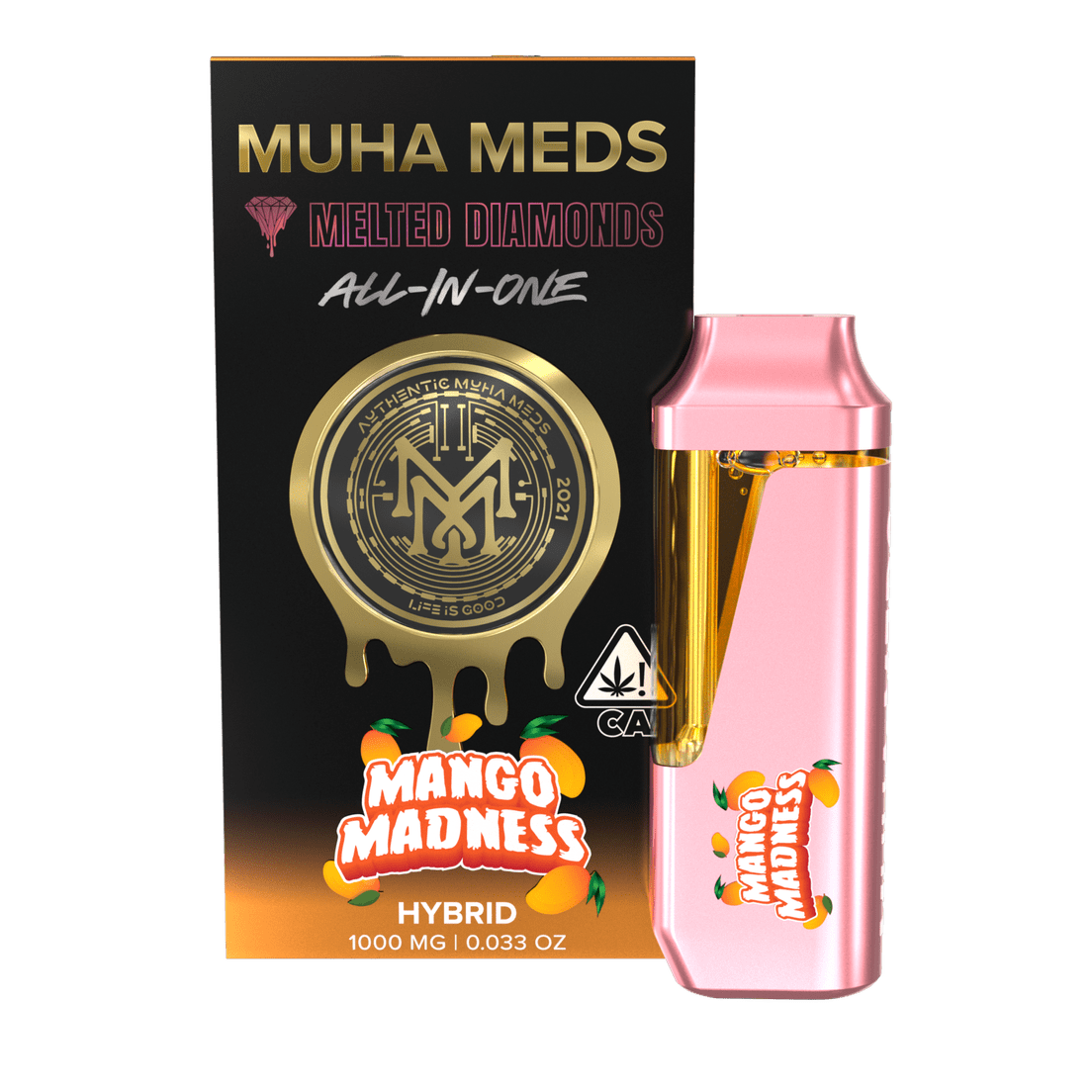 Muha | AIO Vape | 1g | Melted Diamonds | Mango Madness
