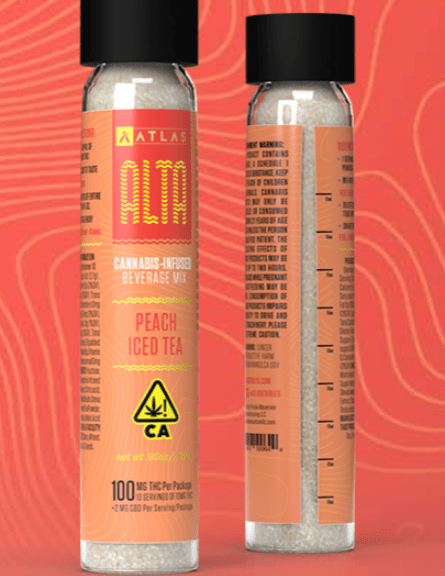 [Atlas] THC Beverage Mix - 100mg - Peach Iced Tea (H)
