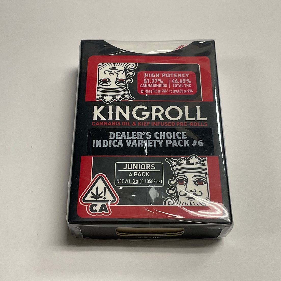 Kingroll Junior 0.75g PR 4 Pack Variety - Indica - Mix #6