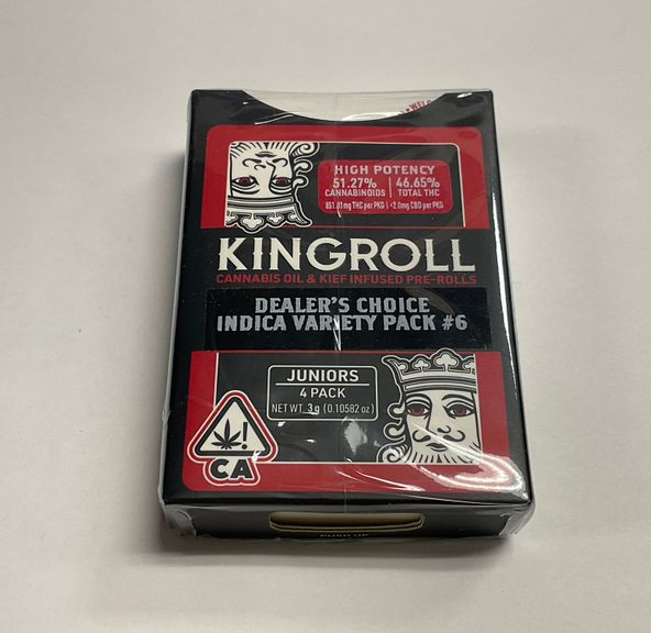 Kingroll Junior 0.75g PR 4 Pack Variety - Indica - Mix #6