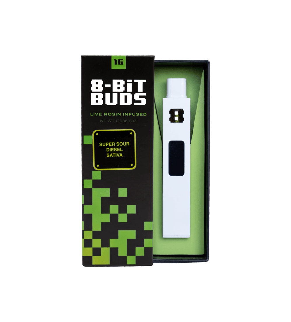 8 Bit Buds - Live Rosin AIO - 1g - Super Sour Diesel