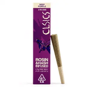 CLSICS Trifecta 1.2g Rosin Hash Preroll Indica Deep Purple