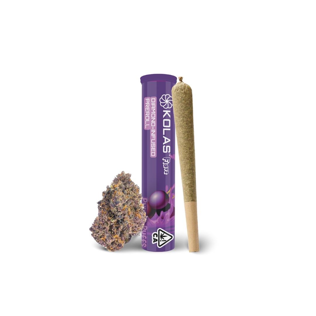 Kolas Diamond Infused Flavored Pre-roll Purple Puffs 1g