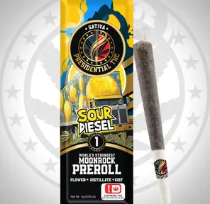 PRESIDENTIAL THC SOUR DIESEL MOONROCK PREROLL 1G