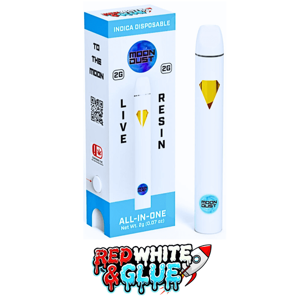 Moondust - 2G - LIVE RESIN DISPOSABLE - RED WHITE & GLUE - INDICA