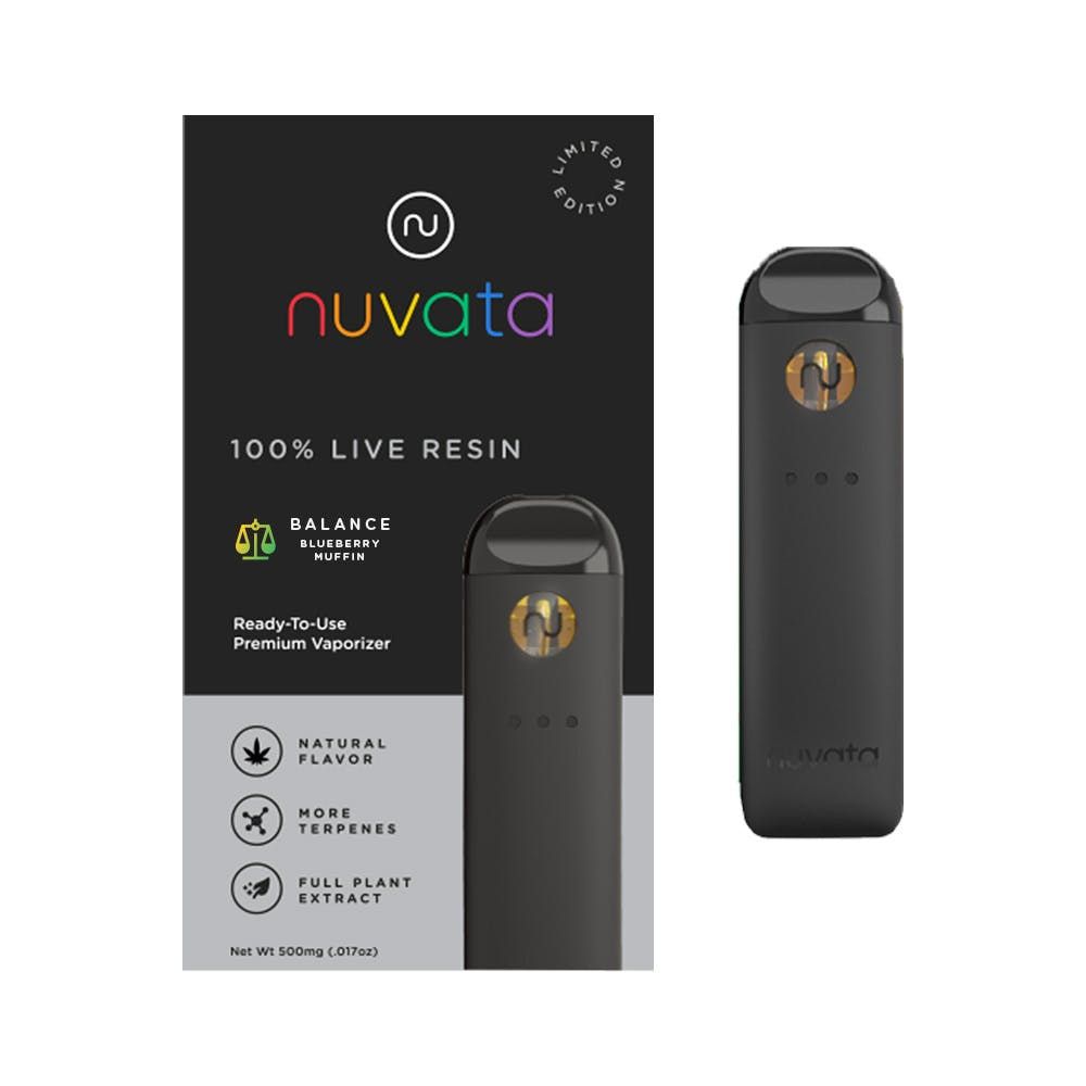 G. Nuvata .5g THC Live Resin Disposable Vape Pen - Balance Blueberry Muffin