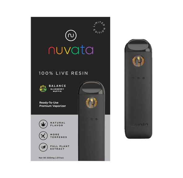 G. Nuvata .5g THC Live Resin Disposable Vape Pen - Balance Blueberry Muffin