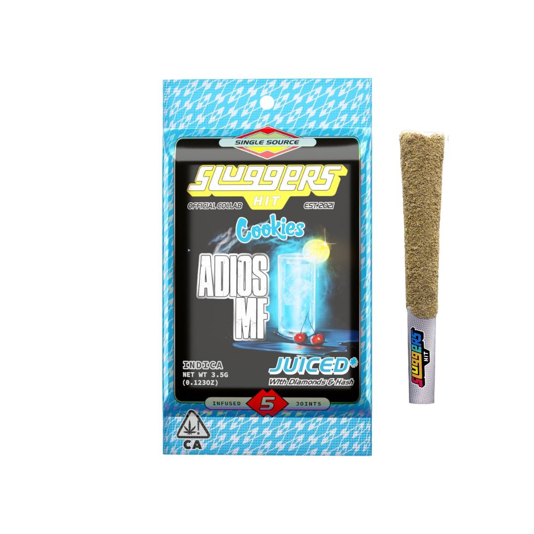 Sluggers X Cookies - Adios MF Infused Prerolls 5pk - 3.5g