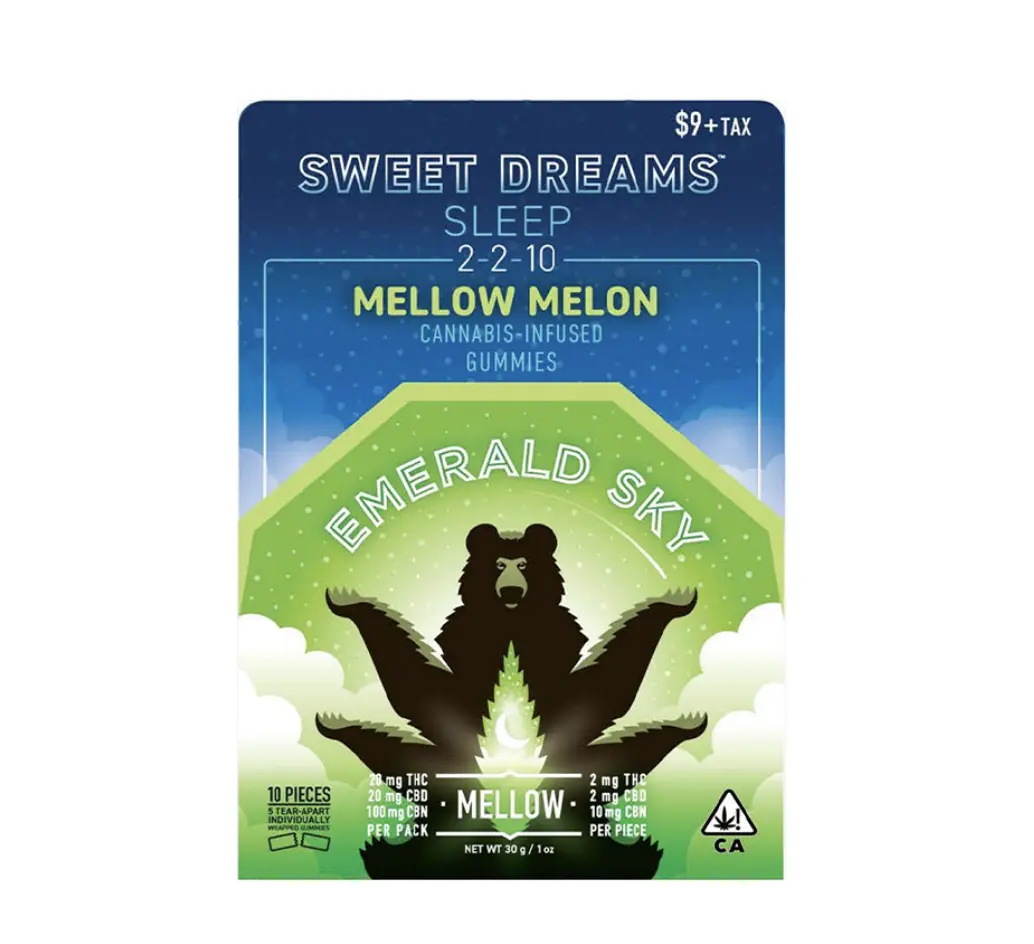 EMERALD SKY GUMMIES- SWEET DREAMS MELLOW MELON 5CT 20MG 2THC:2CBD:10CBN