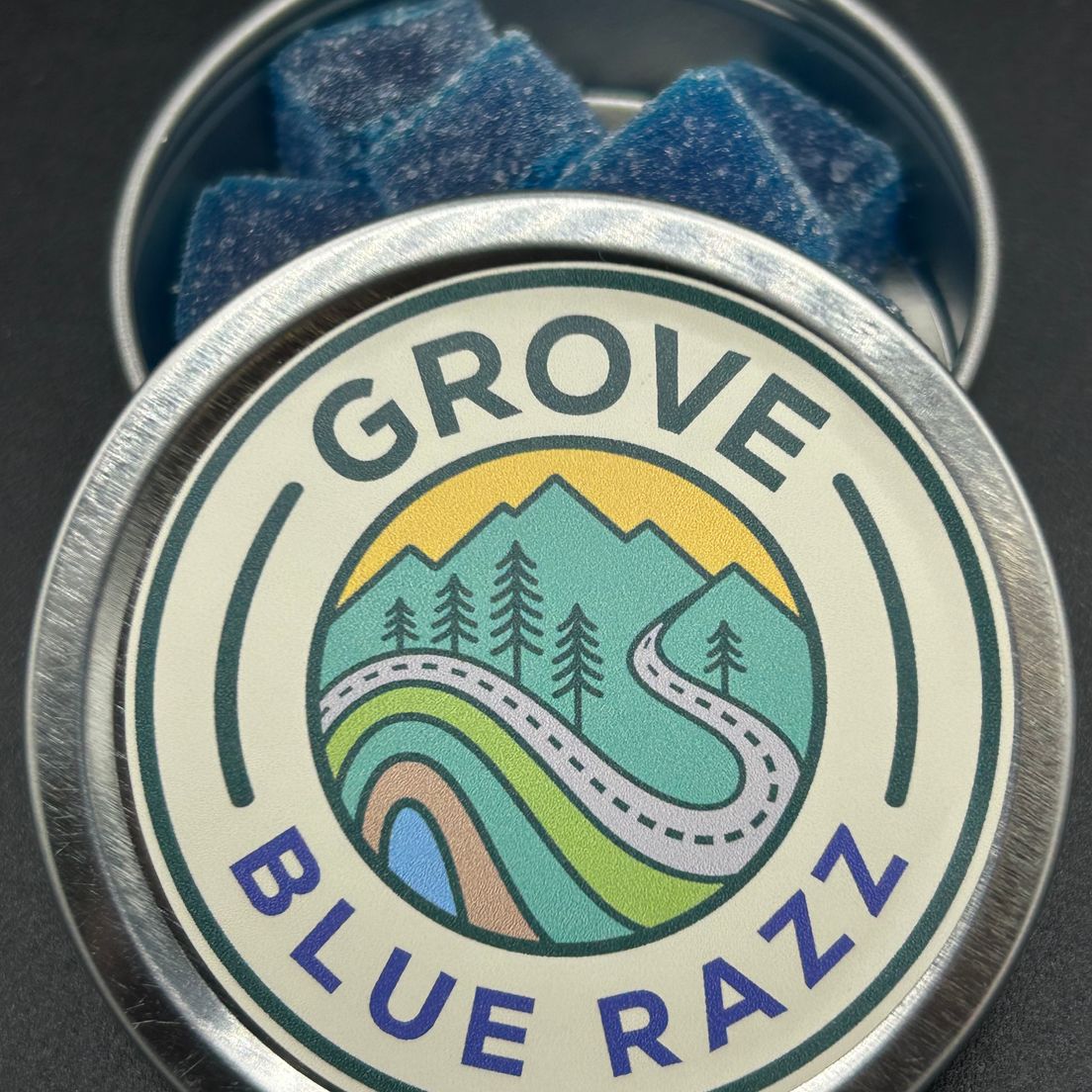 Blue Razz - Grove Hash Rosin Gummy 500mg - Made by Le Kien Kitchen