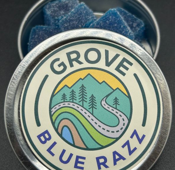 Blue Razz - Grove Hash Rosin Gummy 500mg - Made by Le Kien Kitchen