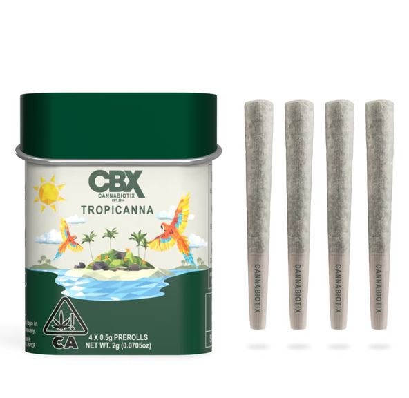 Cannabiotix- Tropicanna 4PK Prerolls Tin 2g (S)