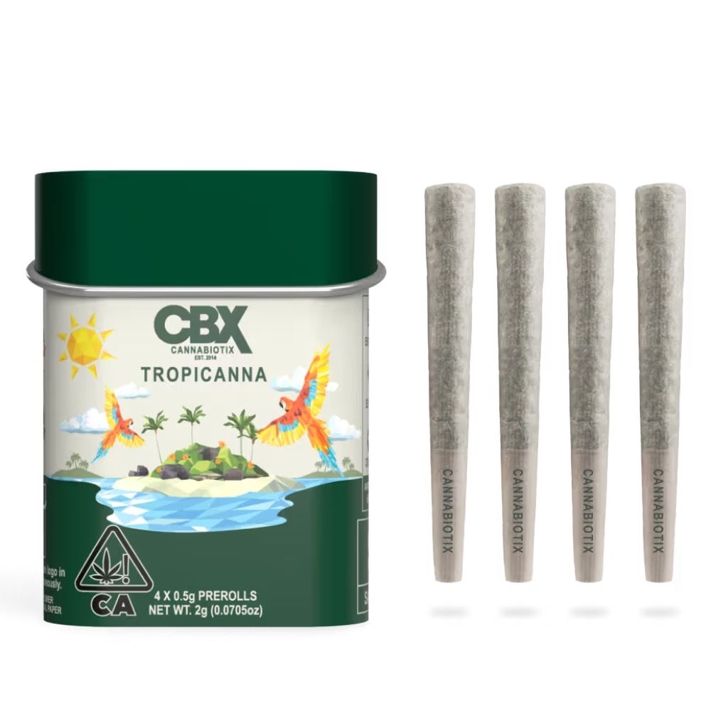 Cannabiotix- Tropicanna 4PK Prerolls Tin 2g (S)