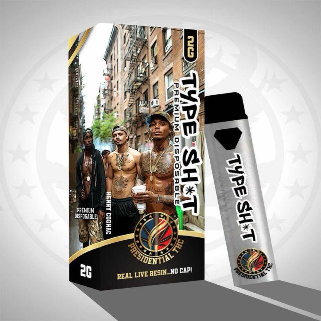 Presidential THC 2g Disposable Live Resin Vape - Type Sh*t