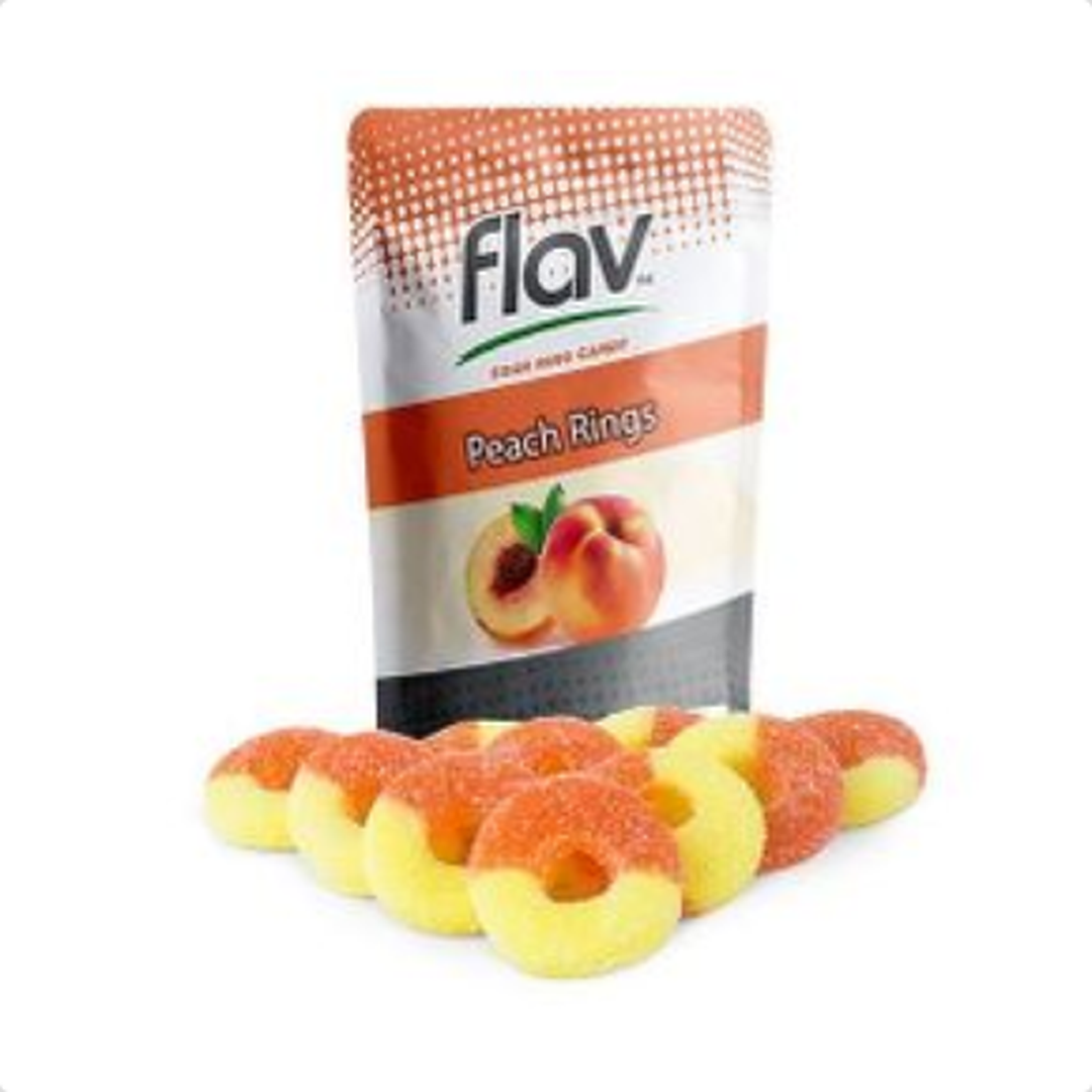 Flav Peach Rings 100mg