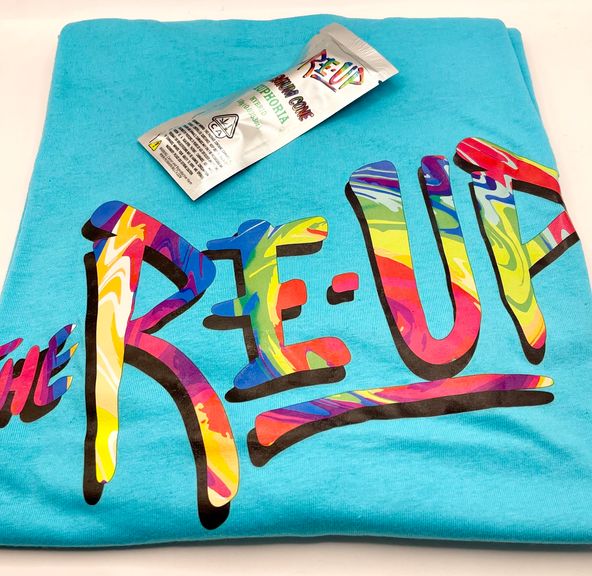 PRE-ORDER ONLY *Deal! $15 (MEDIUM) Turquoise T-Shirt - The Re-Up + Preroll