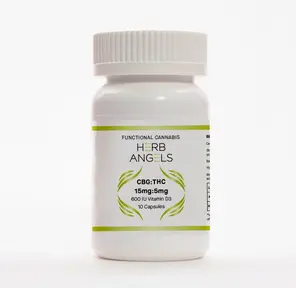 Capsules: Vitamin D 200mg CBG:THC (10x15mg CBG: 5mg THC) Capsules by Herb Angels
