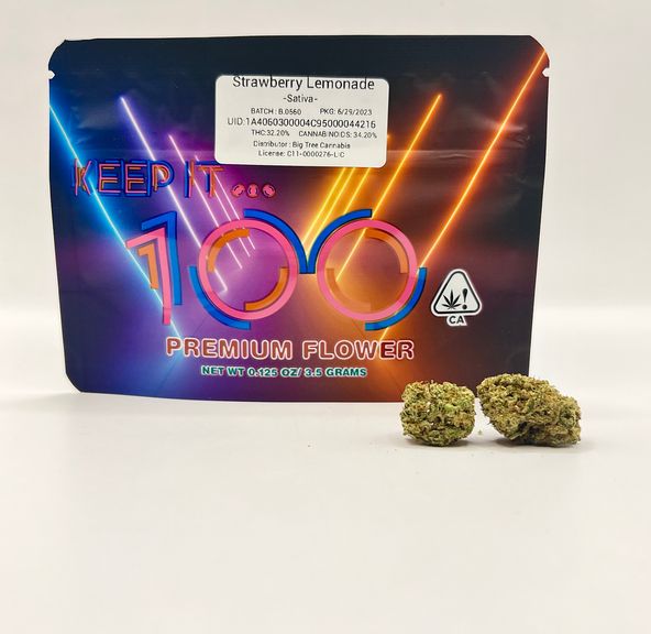 *BLOWOUT DEAL! $25 1/8 Strawberry Lemonade (32.2%/Sativa) - Keep it 100 *Disclaimer*