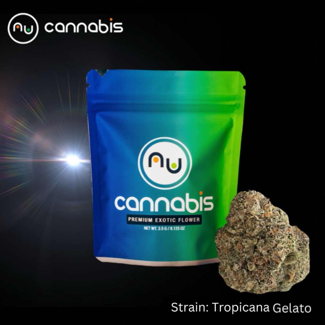 NuCannabis - Tropicana Gelato 3.5G - PREMIUM INDOOR FLOWERS
