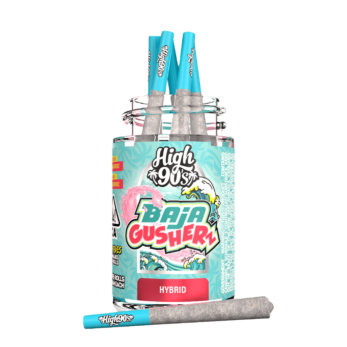High 90s | Infused Prerolls | 5 x .5g | Bubble Hash | Baja Gusherz