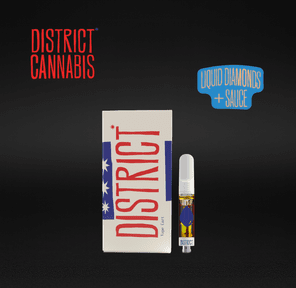 District Cannabis | Kush Mints - Liquid Diamond and Live Resin Vape Cart | 1g | Hybrid