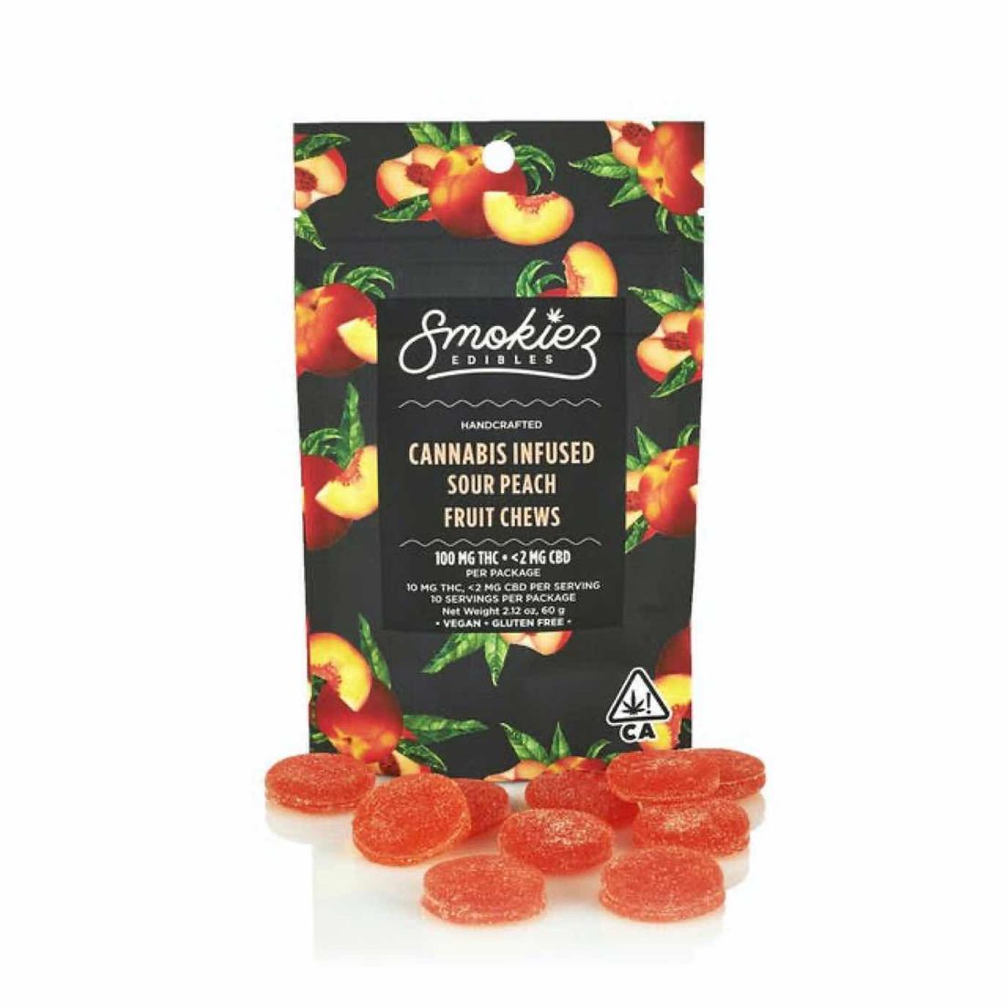 [Smokiez] Fruit Chews - 100mg - SOUR Peach (S)